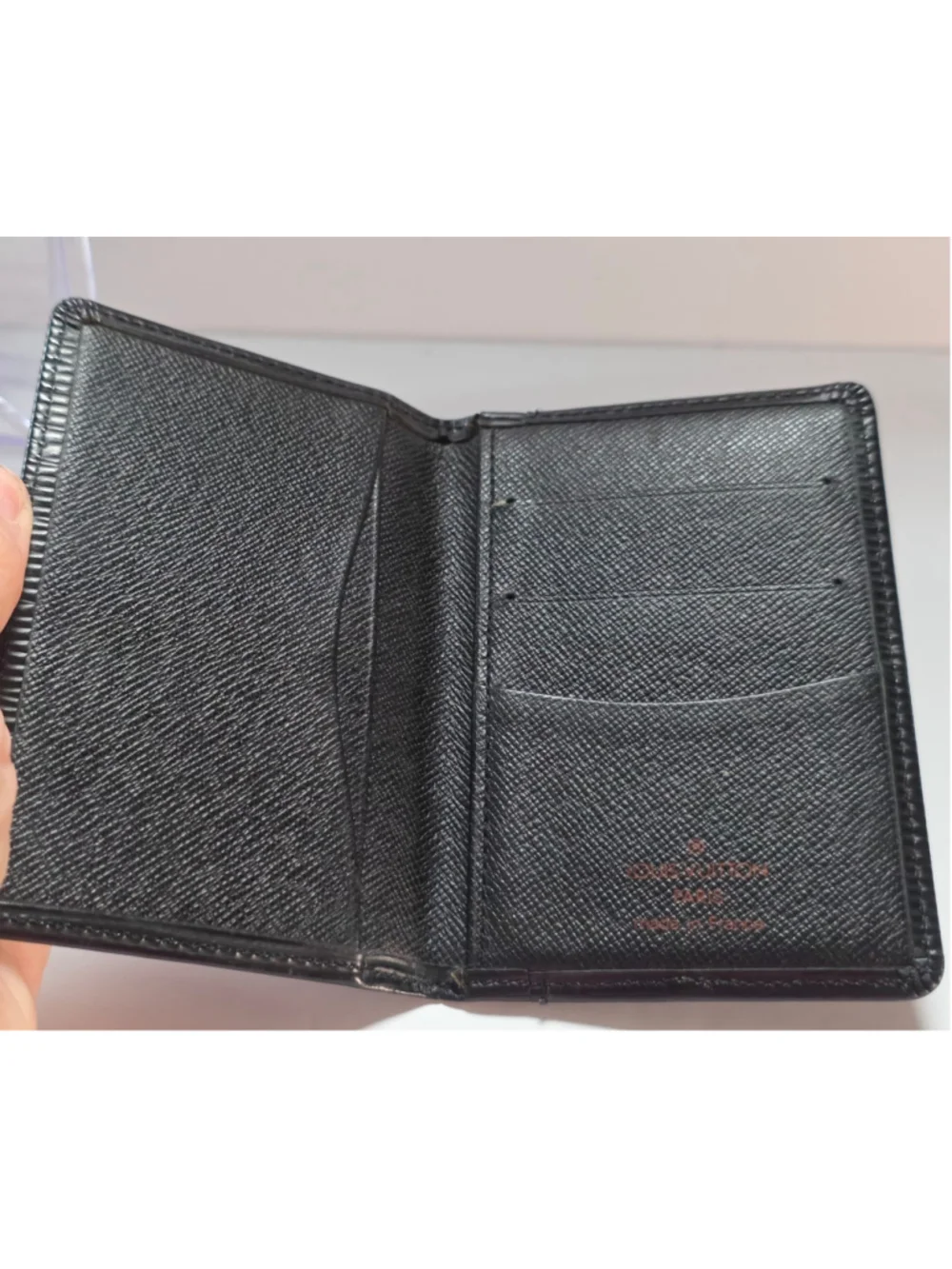 Louis Vuitton Black Epi Leather Pocket Organizer Card Holder